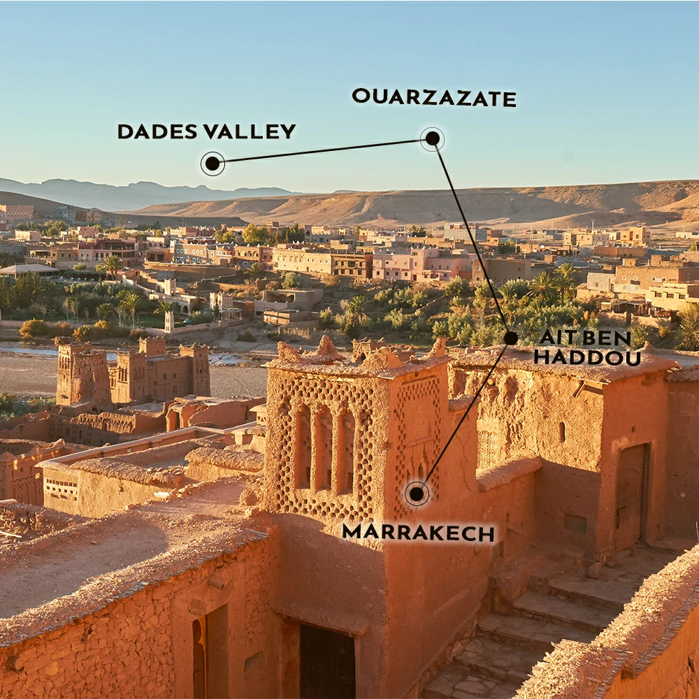 ait benhaddou morocco map