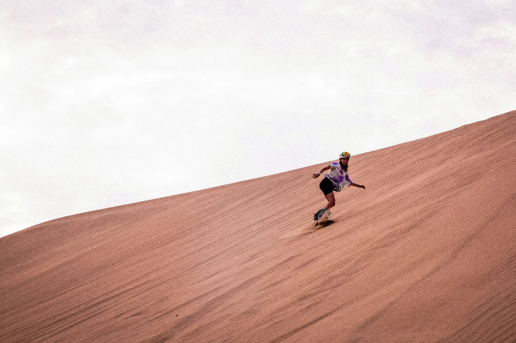 sandbording in the desert